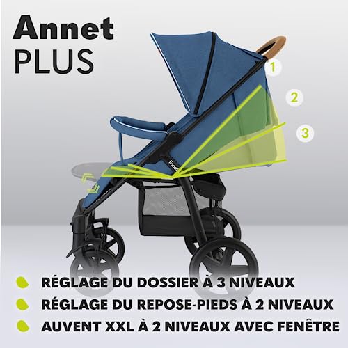 LIONELO Annet Silla de Pase Para niños hasta 22 kg 0 48M ajuste del respaldo hasta posición horizontal Capucha XXL Plegable fácil con ventana Mosquitera :  Bebé
