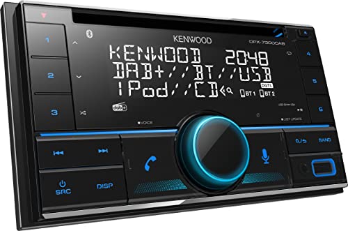 Kenwood Radio Digital cristalina DPX 7300DAB. Tecnología Bluetooth para Manos Libres, Posibilidad de Utilizar el Smartphone como Mando a Distancia, Compatible con Alexa, Negro con Pantalla Multicolor :  Electrónica