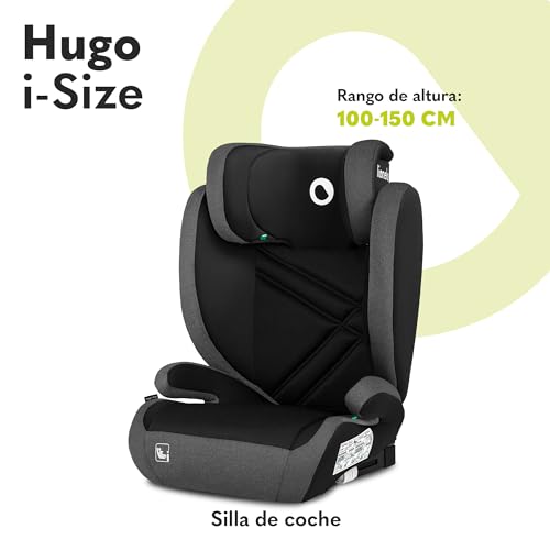 LIONELO HUGO I SIZE Silla de coche para bebés, Grupo 2 3, de 100 cm a 150 cm Montaje ISOFIX Reposacabezas Memory Foam ajustable Protección lateral Reposabrazos cómodos Respaldo extraíble : Amazon.es: Bebé