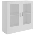 vidaXL Vitrina Armario de Libros Estantería Estante Soporte Almacenamiento Oficina Hogar Decoración de Madera Contrachapada Blanco 82,5x30,5x80 cm