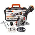Sierra circular WORXSaw XL 46mm, 800W WORX | WX437 | Guía láser, sistema de aspiración integrado, rápido ajuste de profundidad, cambio de disco sencillo :  Bricolaje y herramientas