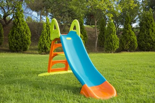 FEBER   Tobogán Slide 10 con Agua, con Hueco para la Poner la Manguera, escaleras Antideslizantes, Multicolor, de Gran Resistencia y fácil Montaje, para niños Entre 3 y 8 años, Famosa (800009592) :  Juguetes y juegos