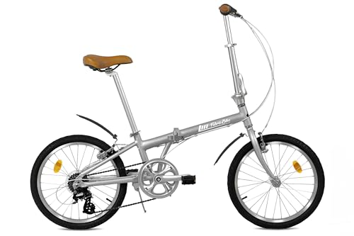 FabricBike Plegable Bicicleta, Unisex Adulto, Matte Grey 7 Speed con Guardabarros, Talla única :  Deportes y aire libre