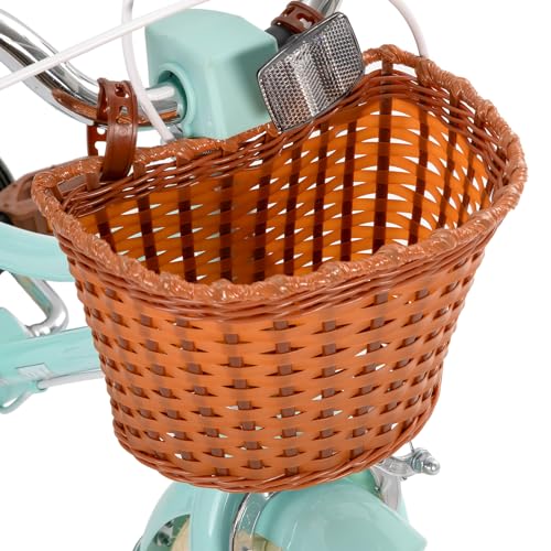 STITCH Bicicleta Infantil 14 Pulgadas Verde Menta para Niñas y Niños de 3, 4, 5 y 6 Años Kids Bike con Canasta y Ruedas de Entrenamiento Bicicleta :  Deportes y aire libre