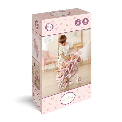 La Nina   Carrito Gemelar colección Olivia, a Partir de 4 años :  Bebé