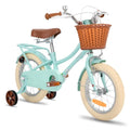 STITCH Bicicleta Infantil 14 Pulgadas Verde Menta para Niñas y Niños de 3, 4, 5 y 6 Años Kids Bike con Canasta y Ruedas de Entrenamiento Bicicleta :  Deportes y aire libre