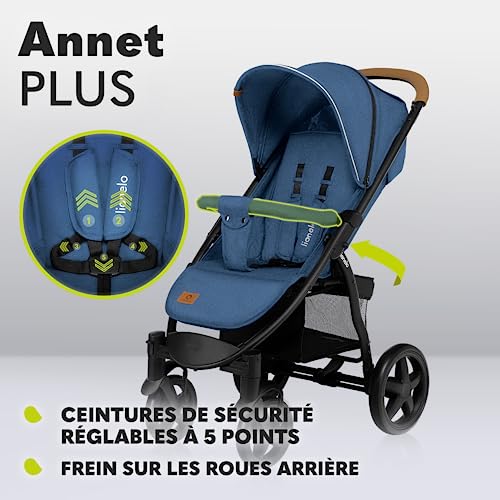 LIONELO Annet Silla de Pase Para niños hasta 22 kg 0 48M ajuste del respaldo hasta posición horizontal Capucha XXL Plegable fácil con ventana Mosquitera :  Bebé