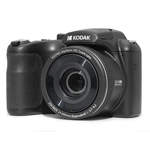 Kodak Pixpro Astro Zoom AZ255   Cámara Digital Bridge de 16 MP, Zoom óptico de 25x, vídeo HD 1080p, Gran Angular de 24 mm, estabilizador óptico, Pantalla LCD de 3"   Negro :  Electrónica