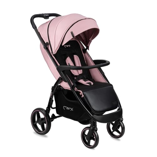 MoMi MIYA EVA Silla de paseo para niños a partir de 6 meses (hasta 22 kg), arnés ajustable de 5 puntos, cesta de la compra, saco para los pies, portabebidas, protector de lluvia y mosquitera :  Bebé