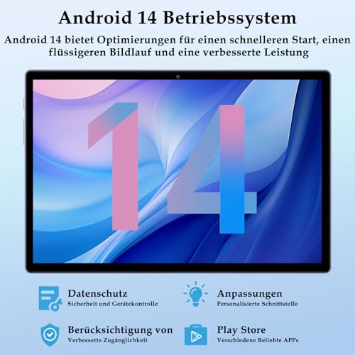 ZIOVO Tablet 10 Pulgadas,Android 14 Tablet PC,22GB RAM 128GB ROM/1TB TF, Widevine L1, 8 Core 2.0GHz, 5G WiFi, 8000mAh,5 13 2MP, AGPS, Tablet con Teclado, Ratón Violeta :  Informática