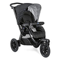 Chicco Activ3 Kinderwagen mit 3 Rädern, leicht zu fahren in jedem Gelände, breiter Sitz, verstellbare Rückenlehne, praktischer Verschluss, verstellbare Stoßdämpfer, 0 Monate , Jet Black :  Bebé