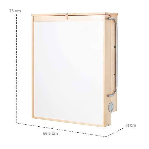 roba Cambiador de Pañales Plegable de Pared en Madera Natural   Colchón Resistente al Agua Style gris   2 Estantes Prácticos   Soporta hasta 15 kg   Ahorro de Espacio : Amazon.es: Bebé