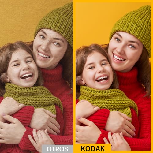 KODAK Mini Shot 3 Retro 4PASS 2 en 1 Cámara Instantánea e Impresora de Fotos (7,6x7,6cm)   Pack con 68 Hojas, Blanco :  Electrónica