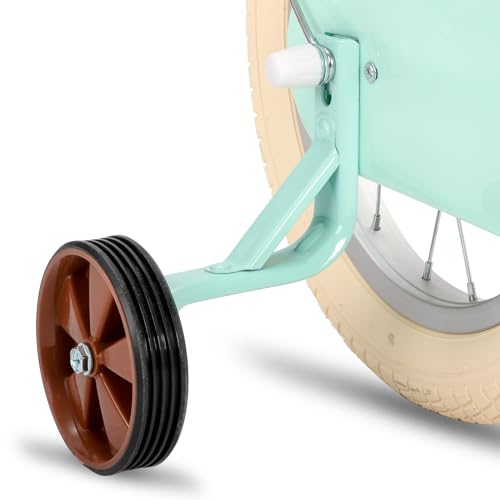 STITCH Bicicleta Infantil 14 Pulgadas Verde Menta para Niñas y Niños de 3, 4, 5 y 6 Años Kids Bike con Canasta y Ruedas de Entrenamiento Bicicleta :  Deportes y aire libre