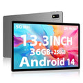 PIXPEAK 2K Tableta 13,3 pulgadas, 5G WiFi Tablet, INCELL 2000*1200, 11580mAh/carga rápida, 36GB RAM, 256GB ROM (2TB Ampliable), Android 14.0 Octa Core 2.0GHz, 13MP 8MP, Tabletas con GPS/Bluetooth Grey :  Informática