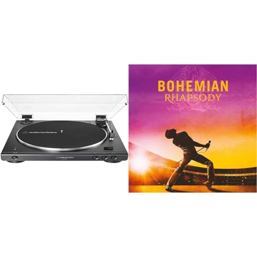 Audio   Technica AT LP60XBT Giradiscos Automático Estéreo Inalámbrico de Tracción por Correa, Negro &amp; Bohemian Rhapsody [Vinilo] :  Instrumentos musicales