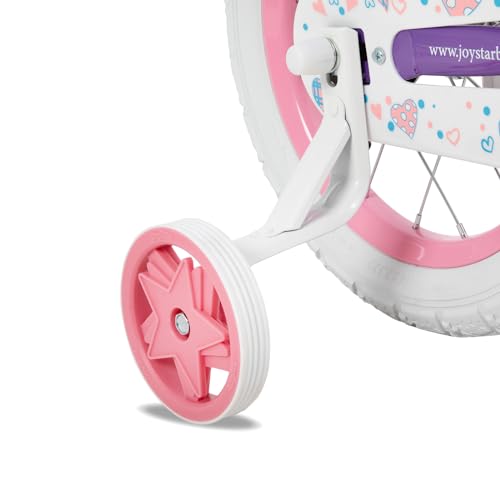 JOYSTAR Bicicleta Infantil de 18 Pulgadas para niñas de 5 a 8 años, Bicicleta para niñas con Ruedas de Entrenamiento y Cesta,Morado :  Deportes y aire libre