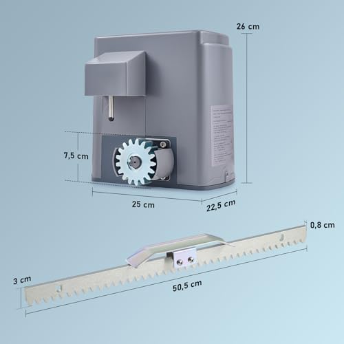 CO Z 600KG Motores Puertas Correderas con 4M Cremallera de Acero, 2 Control Remoto 280W Motor de Puerta Corredera para Puerta de Jardín, Garaje : Amazon.es: Bricolaje y herramientas