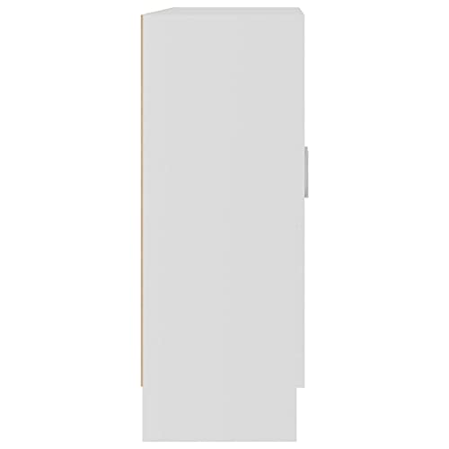 vidaXL Vitrina Armario de Libros Estantería Estante Soporte Almacenamiento Oficina Hogar Decoración de Madera Contrachapada Blanco 82,5x30,5x80 cm