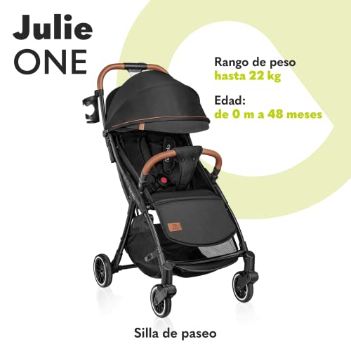 LIONELO Julie One Carrito 51 x 75 x 103 cm Para menores hasta 22kg 0 48M Regulación del respaldo Plegado sencillo Ruedas resistentes con amortizadores Cesta para compras :  Bebé