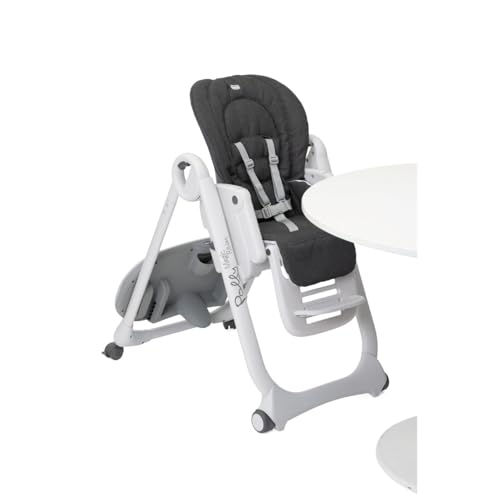 Chicco Polly Magic Relax   Trona de Bebé para 0 Meses   3 Años (15kg), Ajustable con 4 Ruedas, Hamaca Reclinable, Plegado Compacto, Barra de Juego y Reductor de Cojín   Gris :  Bebé