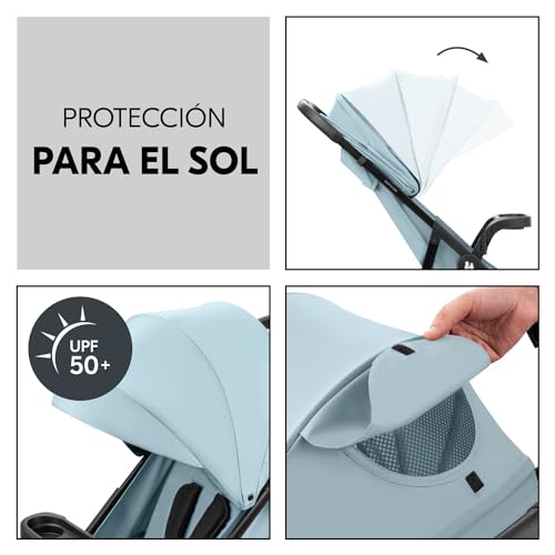hauck Shop N Care, Carrito Bebe Paseo hasta 25 kg, Silla de Paseo Ligera Reclinable, Carro Bebe con Bandeja, Plegado Compacto, Capota UPF 50    Dusty Blue : Amazon.es: Bebé