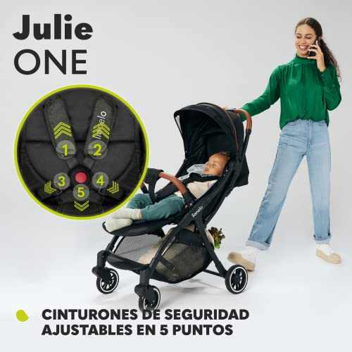 LIONELO Julie One Carrito 51 x 75 x 103 cm Para menores hasta 22kg 0 48M Regulación del respaldo Plegado sencillo Ruedas resistentes con amortizadores Cesta para compras :  Bebé