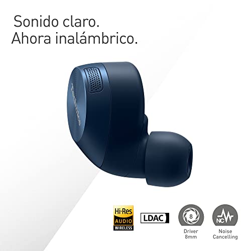 Technics EAH AZ60M2EA Auriculares Inalámbricos Cancelación De Ruido, Bluetooth Multipunto 3 Dispositivos, Cómodos Intraurales, Carga Inalambrica, Azul Medianoche :  Instrumentos musicales