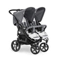 hauck Roadster Duo SLX Carro Gemelar, Silla de Paseo Gemelar, Gemelar Carrito Bebe, hasta 30 kg, Reclinable, Plegable Ultracompacta, Cesta XL, Gris :  Bebé