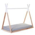 Childhome Cama Tipi cabaña Infantil de Madera de Haya, Estructura Robusta de Madera; fácil de Montar, Cama Individual; 70 x 140 cm; Color Natural; Blanco : Amazon.es: Bebé