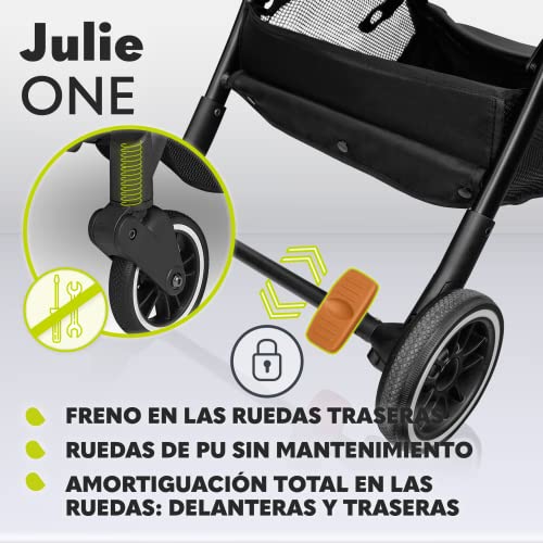 LIONELO Julie One Carrito 51 x 75 x 103 cm Para menores hasta 22kg 0 48M Regulación del respaldo Plegado sencillo Ruedas resistentes con amortizadores Cesta para compras :  Bebé