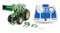 siku 6795, Tractor John Deere 7310R con cargador frontal, Verde, Metal/Plástico, 1:32, Teledirigido, Incl. mando a distancia bluetooth y accesorios, Control posible mediante app móvil :  Juguetes y juegos