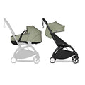 BABYZEN Cochecito Completo YOYO2   Incluye YOYO Capazo (Olive), Chasis (Negro) &amp; YOYO Pack 6  Color (Olive)   Para Niños Hasta 22 kg :  Bebé