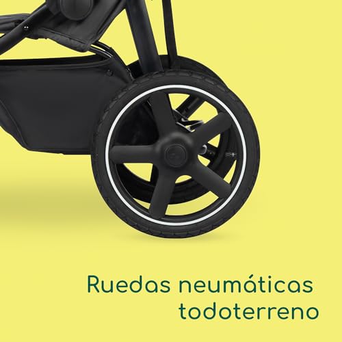 Bebeconfort Cloudy, Silla de paseo todoterreno, 0 4 años(máx.22 kg), Silla Paseo Bebe Reclinable, Plegado Rápido, 3 Grandes Ruedas, Manillar Ajustable, Amplia Cesta Almacenamiento, Mineral Graphite :  Bebé