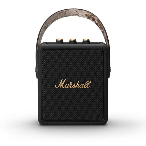 Altavoz Bluetooth portátil Stockwell II – Compacto, resistente al agua, con sonido potente y diseño en color negro y latón