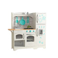 Cocina de juguete de madera estilo countryside – Con nevera con imanes, dispensador de hielo e incluye accesorios, para niños desde 3 años (modelo 53424)