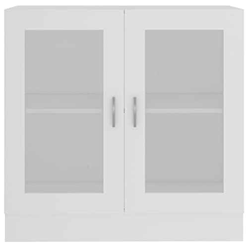 vidaXL Vitrina Armario de Libros Estantería Estante Soporte Almacenamiento Oficina Hogar Decoración de Madera Contrachapada Blanco 82,5x30,5x80 cm