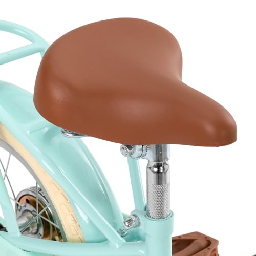 STITCH Bicicleta Infantil 14 Pulgadas Verde Menta para Niñas y Niños de 3, 4, 5 y 6 Años Kids Bike con Canasta y Ruedas de Entrenamiento Bicicleta :  Deportes y aire libre
