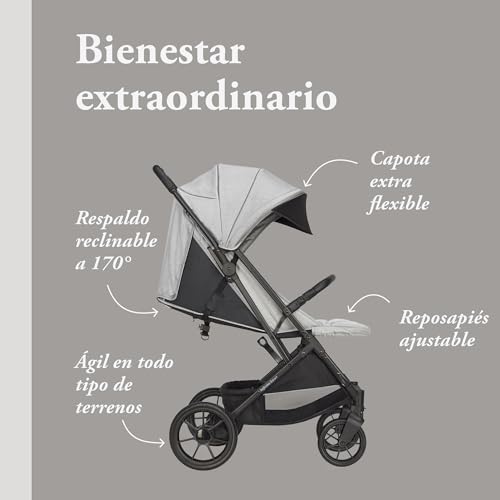 Inglesina Zenit Cochecito Compacto, Gris, Rendimiento Excelente, Confortable, hasta 22kg, Ruedas Grandes, Asiento Espacioso, Exclusivo de Amazon : Amazon.es: Bebé