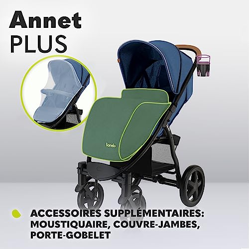 LIONELO Annet Silla de Pase Para niños hasta 22 kg 0 48M ajuste del respaldo hasta posición horizontal Capucha XXL Plegable fácil con ventana Mosquitera :  Bebé