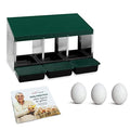FINCA CASAREJO Ponederos para gallinas   3 Huevos Falsos y Guía Práctica | Nidal de 3 huecos : Amazon.es: Industria, empresas y ciencia