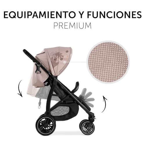 hauck Silla de Paseo Ligera hasta 22 Kilos Rapid 4D   Carrito Bebe Paseo desde el Nacimiento, Reclinable, Neumáticos de Goma, Portavasos, UPF 50 , Compacto, Cesta XL hasta 3 kg   Minnie Mouse Rosé :  Bebé