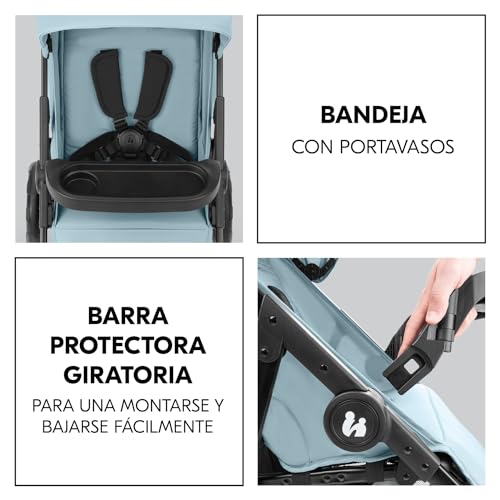 hauck Shop N Care, Carrito Bebe Paseo hasta 25 kg, Silla de Paseo Ligera Reclinable, Carro Bebe con Bandeja, Plegado Compacto, Capota UPF 50    Dusty Blue : Amazon.es: Bebé
