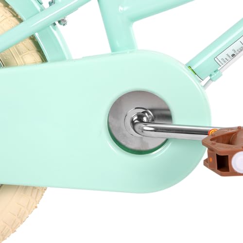 STITCH Bicicleta Infantil 14 Pulgadas Verde Menta para Niñas y Niños de 3, 4, 5 y 6 Años Kids Bike con Canasta y Ruedas de Entrenamiento Bicicleta :  Deportes y aire libre