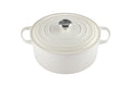 Le Creuset Evolution Cocotte de hierro fundido con tapa, Redonda, Pomo de acero inoxidable, ⌀ 24 cm, 4,2 L, Beige Merengue,21177247164430