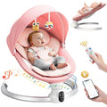 Brolteja Hamaca bebé eléctrica,Mecedora Bebe electricapara Desde el nacimiento hasta los 9 meses, Bluetooth y distancia Control Silla Mecedora,5 modos de columpio,con arnés seguridad 5 puntos : Amazon.es: Bebé