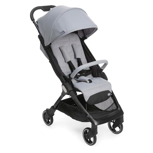 Chicco WE Silla de Paseo Ligera y Plegable Apta de 0 Meses a 22 Kg, Carro de Bebé de Viaje Reclinable con Posición para Dormir, Arnés Acolchado, Capota y Cubierta para Lluvia   Gris (Cool Grey) : Amazon.es: Bebé