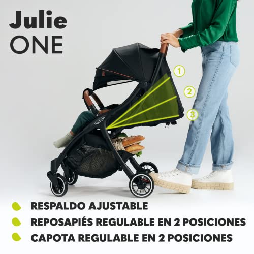 LIONELO Julie One Carrito 51 x 75 x 103 cm Para menores hasta 22kg 0 48M Regulación del respaldo Plegado sencillo Ruedas resistentes con amortizadores Cesta para compras :  Bebé