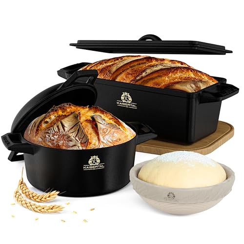 Kaisertal   Molde para pan (olla de hierro fundido, cesta de fermentación redonda)
