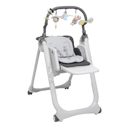 Chicco Polly Magic Relax   Trona de Bebé para 0 Meses   3 Años (15kg), Ajustable con 4 Ruedas, Hamaca Reclinable, Plegado Compacto, Barra de Juego y Reductor de Cojín   Gris :  Bebé